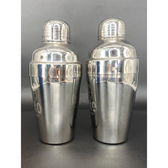 El Tesoro Tequila Cocktail Martini Shaker Set of 2 Stainless Steel 7" Advertisin - Picture 6 of 11